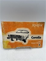 1976 Corolla, Toyota owners manual