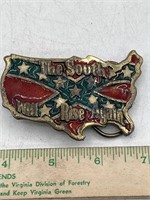 Vintage enamel, the south will rise again belt