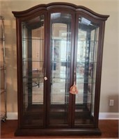 BEVELED LIGHTED CURIO CABINET
