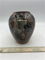 Gorgeous Art Pottery Glazed Vase 6-1/2" Tall