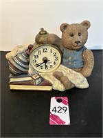 Bear Clock 9"W X 2"D X 6.5"H