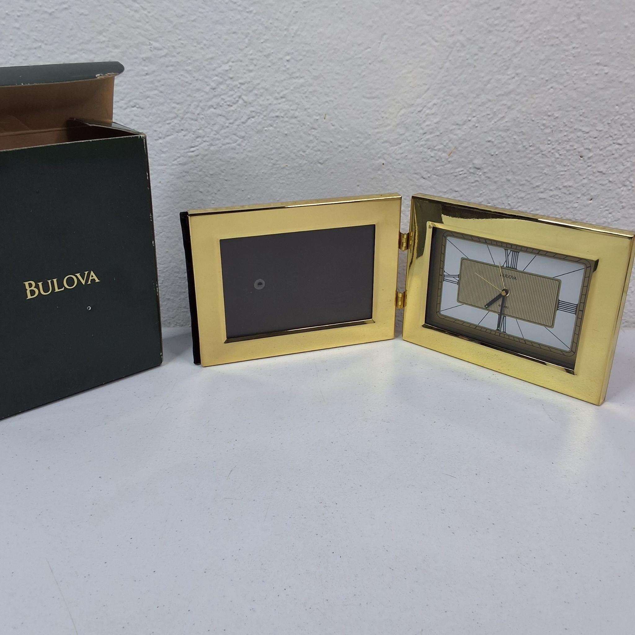 BULOVA CLOCK AND PICTURE FRAME