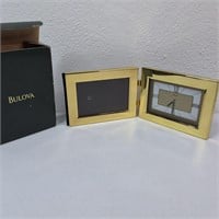 BULOVA CLOCK AND PICTURE FRAME