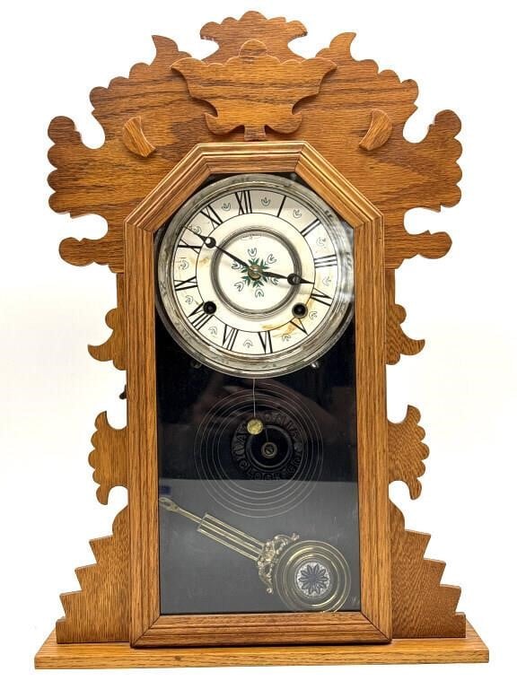 Ansonia Clock Co. Kitchen Clock with Key 13” x