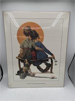 20 X 16 NORMAN ROCKWELL PRINT Young Spooners NEW
