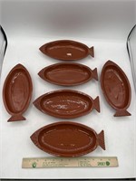 Vintage pottery, fish dishes