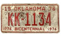1976 Oklahoma License Plate