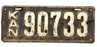 1920 Kansas License Plate