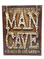 Man Cave Metal Sign 12.5” x 16”