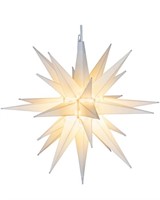 $54 21" Large Warm White LED Moravian Star