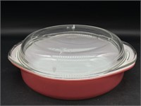 Pyrex Pink Lidded Dish 10” x 9” x 2” (lid has