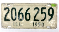 1950 Illinois License Plate