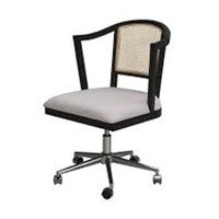 ABBYSON ARCHER TWO-TONED CANE OFFICE CHAIR