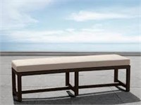 ABBYSON BELMONT DINING BENCH-CREAM