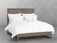 ABBYSON RETRO QUEEN BED-GRAY-3 BOXES