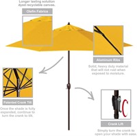 California Umbrella 9' Aluminum - Lemon Olefin