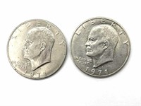 (2) 1971 Eisenhower Dollars