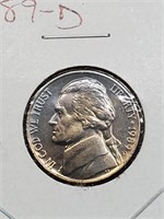 BU 1989-D Jefferson Nickel