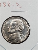 BU 1988-D Jefferson Nickel