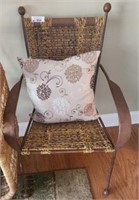 IRON AND BAMBOO CHAIR PAIR