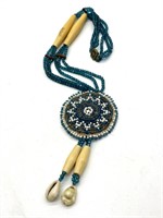 Vintage Beaded Necklace
- pendant 4.5” x 2.25”