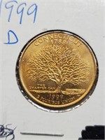 Gold Plated 1999-D Washington State Quarter