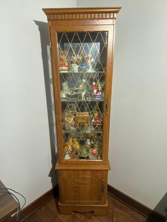 Lighted Curio Cabinet (No Contents)