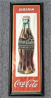 Coca-Cola Print in Plastic Frame 13.5” x 38” (no
