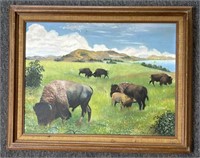 Original Bison Painting, Framed 29” x 23”
-