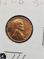 BU 1957-D Wheat Penny