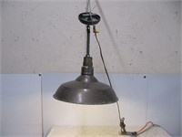 VINTAGE CEILING MOUNT METAL LAMP