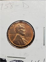 AU 1958-D Wheat Penny