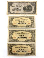 The Japanese Government Fifty and Ten Centavos