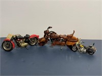 3 Miniature Motorcycles