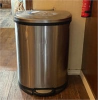 13-Gallon Stainless Steel Step Trash Can