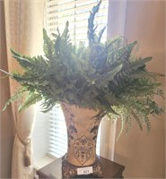 FOOTED VASE AND PLANT 24IN