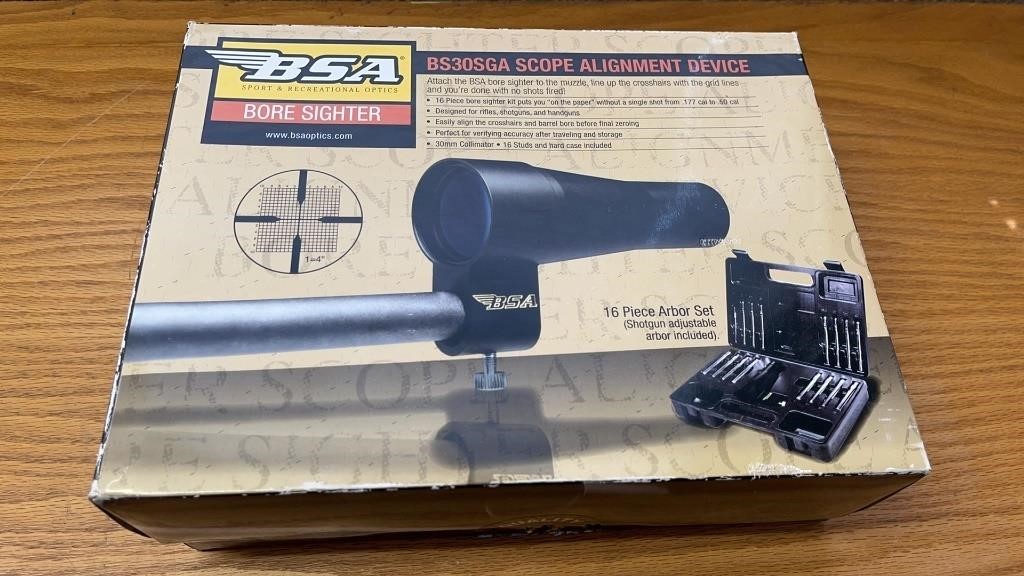 BSA Bore Sighter Scope with Arbor Set