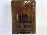 Pokemon Card Rare Gold Entei Gx