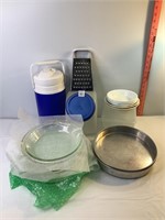 Glass Pie Plates, Cake Plates, Igloo Cooler & Misc