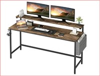 Walsunny 63" Computer Desk with Monitor Stand