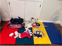 Tae kwon do mat and gear