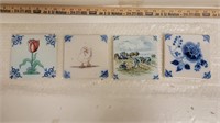 Set Of 4 Decorative Tiles