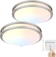 NEW $90 2Pack LED Flush Mount Ceiling Light