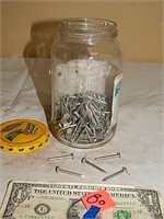 Partial Jar of Nails 1-1/4" L