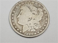 1893 Morgan Silver Dollar Coin
