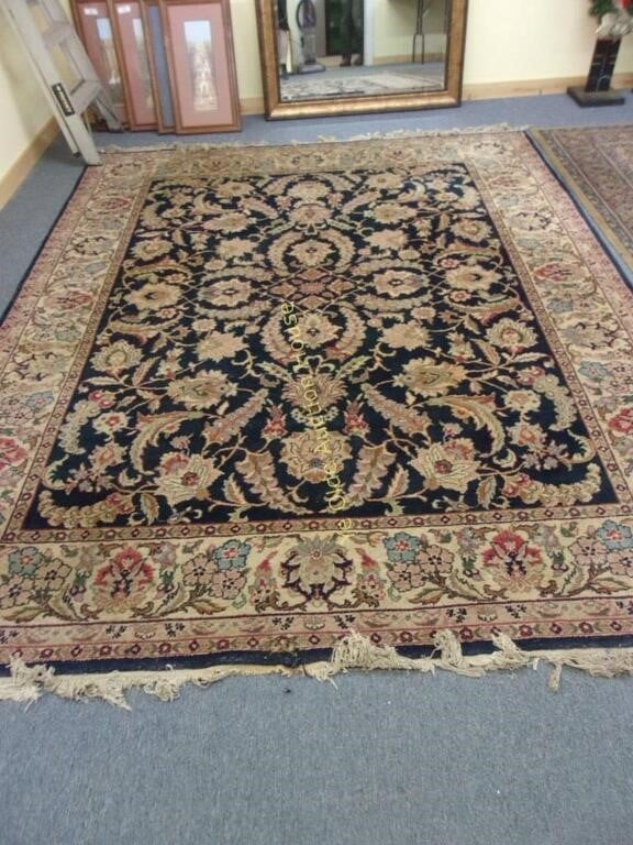 Well Used Heavy Wool Rug with Tattered