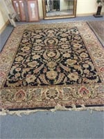Well Used Heavy Wool Rug with Tattered