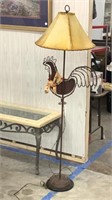 64" Rooster & Barbwire Floor Lamp