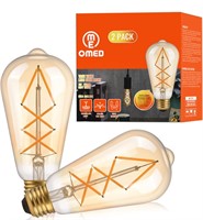 60W LED Edison Bulb 2-Pack