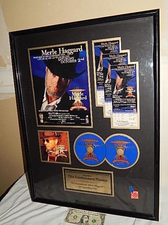 Merle Haggard 43 Legendary Hits Commem. Plaque